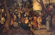 BRUEGHEL, Pieter the Younger The Testimony of John the Baptist oil painting reproduction